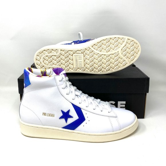 Converse Men's 170535C Pro Leather Hi Peace Love Basketball Shoes White Sneakers - Picture 2 of 10